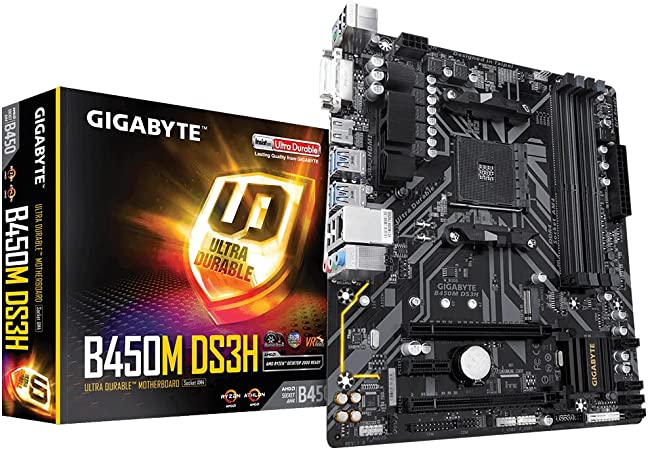 GIGABYTE B450M-DS3H MATX AMD MOTHERBOARD
