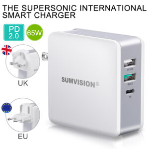SUMVISION 65W PD USB TYPE C POWER DELIVERY MULTI PORT WALL CHARGER Exlen Laptop & PC Repair