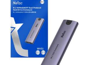 NETAC WH51 NVMe/SATA M.2 USB-C/A ENCLOSURE NT07WH51-32C2