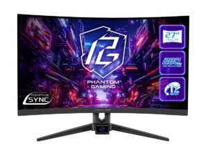 ASROCK PHANTOM GAMING 27" 1080P CURVED 280HZ 1500R FREESYNC PG27FRS1A