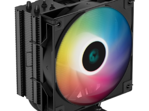 DeepCool AG400 Black ARGB V2 CPU Air Cooler, 120mm PWM Fan, 4 Direct Touch Heat Pipes, Addressable RGB, LGA1851/1700/1200, AM5/AM4 Compatible, High-Performance Single Tower Cooler