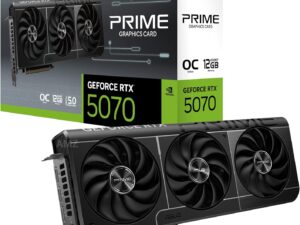 ASUS Prime GeForce RTX™ 5070 GDDR7 12GB OC Edition – Graphics Card (PCIe 5.0, HDMI, Display 2.1, 2.5 Slot, Axial Fans, SFF-Ready)